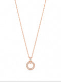 Interlocking Circles Pendant 18K Rose Gold Finish